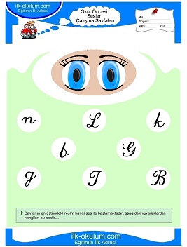 Çocuklar İçin G Sesi Çalışma Sayfaları 